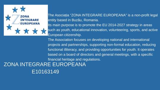 Zona Integrare Europeana partner presentation cover